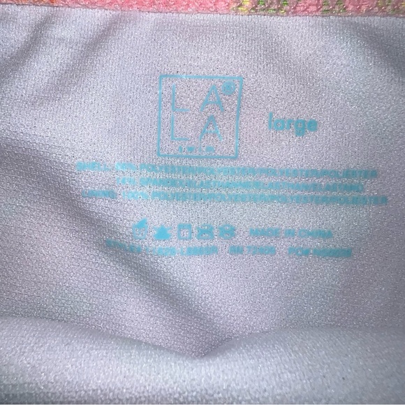 NEW LA LA Swim Pink Fruity Floral Print Matching Bikini Set Women’s Size L or XL - Picture 2 of 7